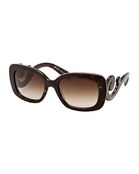 prada curved-temple sunglasses black|prada sunglasses unisex.